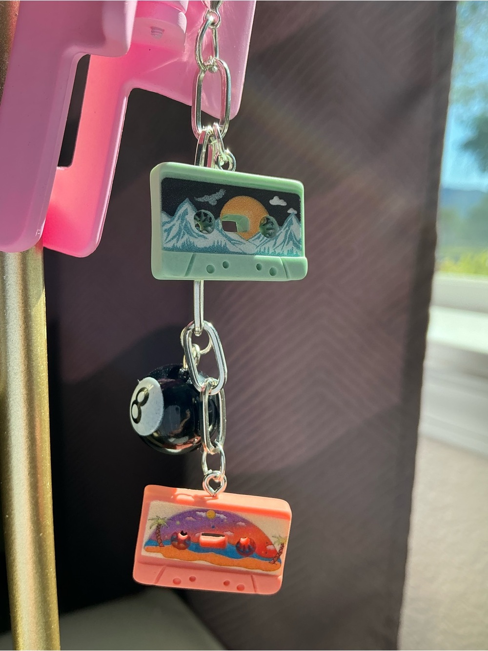 Handmade Charmed Claw Clip - Cassette Tapes